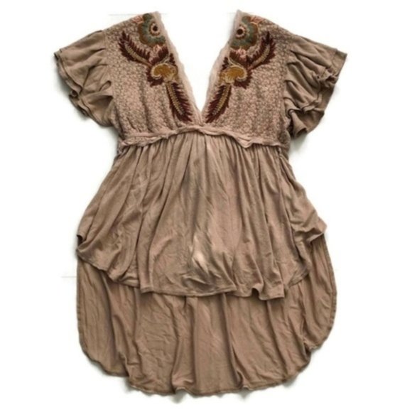 Free People Fiesta Nueva Tunic Boho Embroidered - Picture 2 of 6